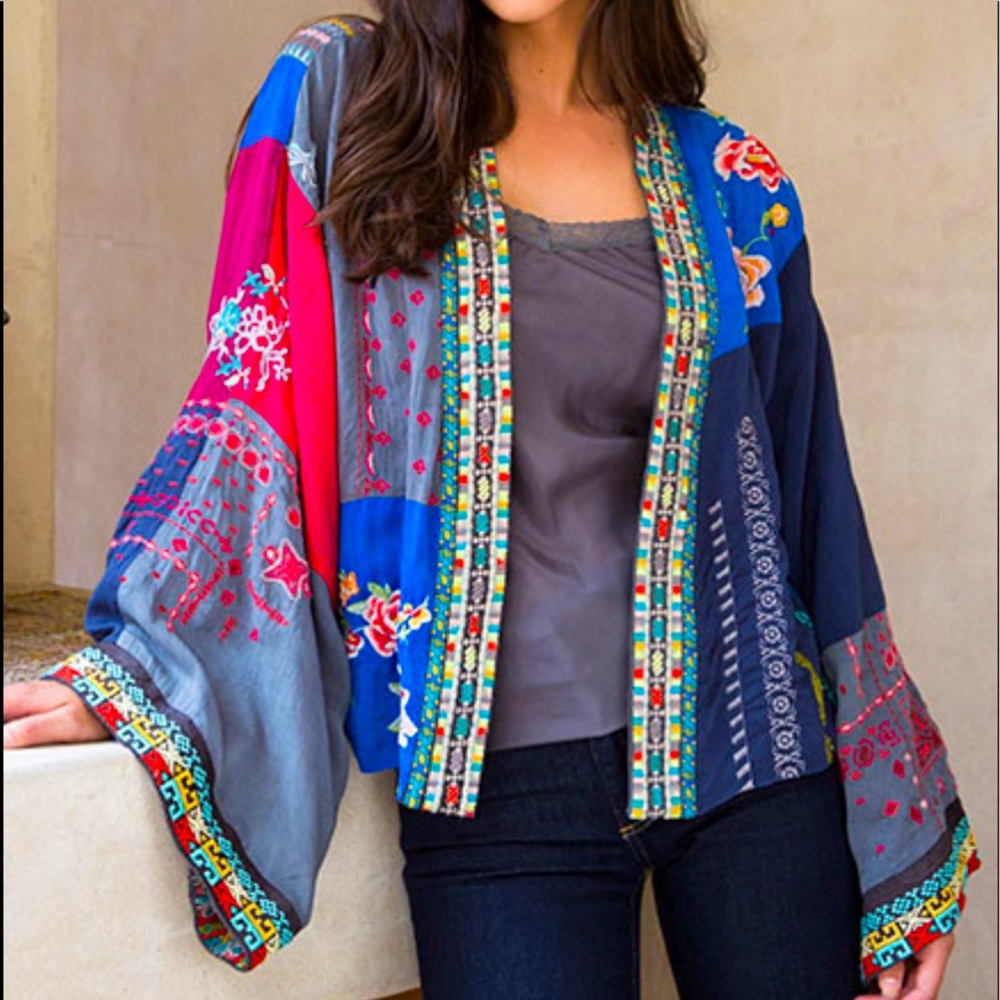 - Johnny was embroided reversible kimono